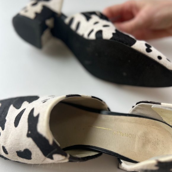 INTENTIONALLY BLANK Black and Cream Flats - Picture 6 of 8